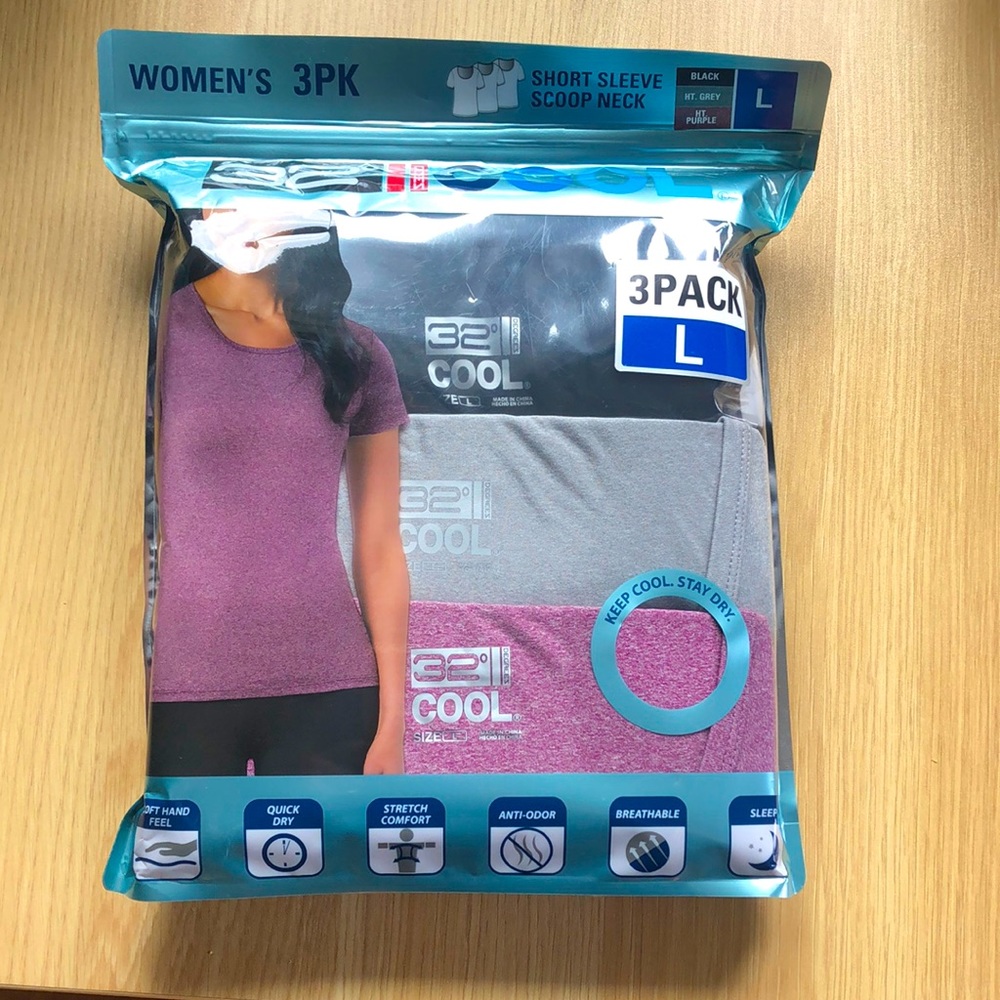 32D cool womens 3pk Large